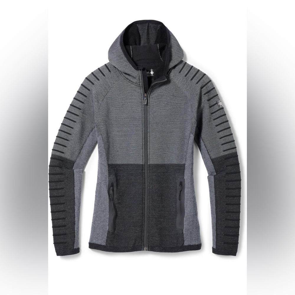 NWT Smartwool Women's Intraknit Merino Wool Fleece Full Zip Hoodie (Regular Fit) - Picture 3 of 13